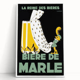 Vintage Advertising Poster: Bières de Marle Retro Wall Art