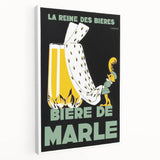 Vintage Advertising Poster: Bières de Marle Retro Wall Art