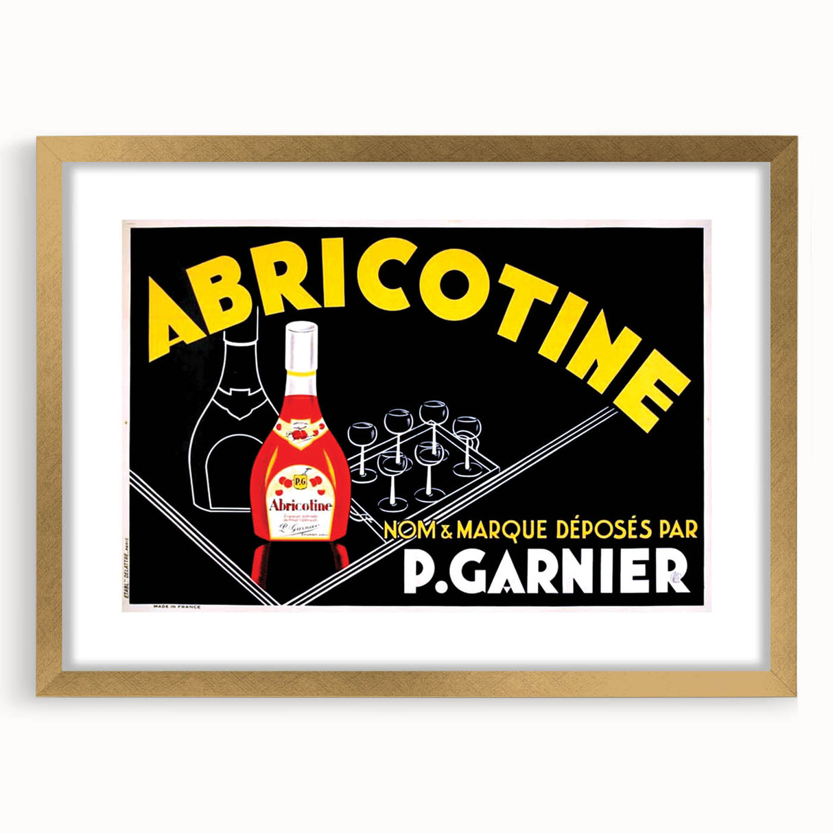 Abricotine Vintage Liquor Poster – Retro Advertising Wall Art