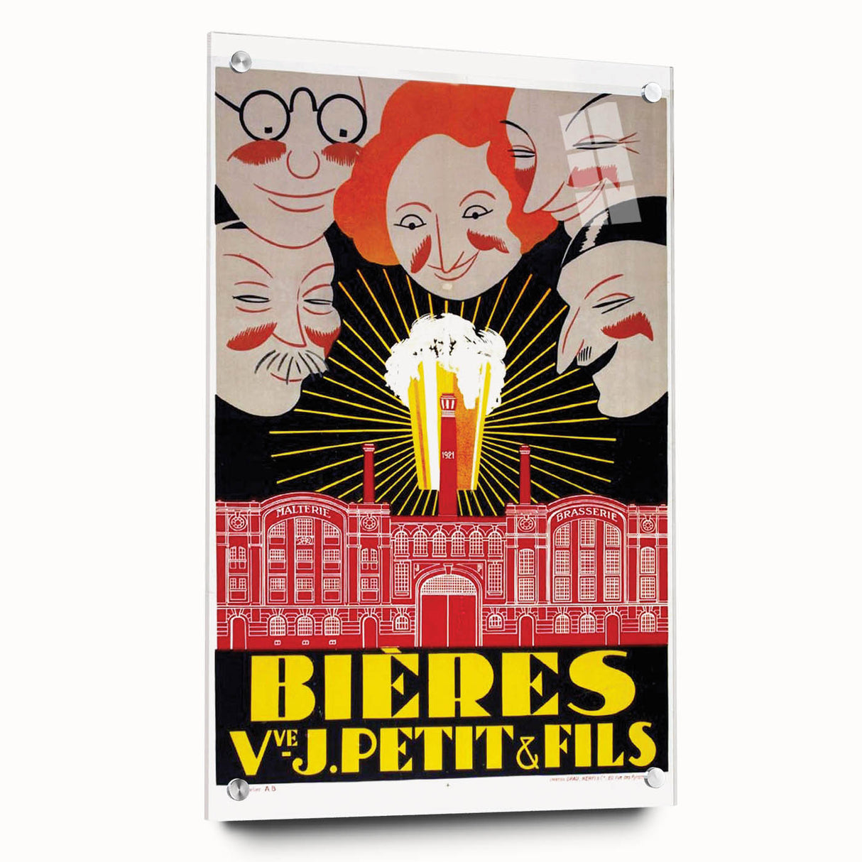 Vintage Advertising Poster: Bières V. Petit & Fils Retro Wall Art