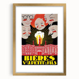 Vintage Advertising Poster: Bières V. Petit & Fils Retro Wall Art