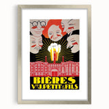 Vintage Advertising Poster: Bières V. Petit & Fils Retro Wall Art