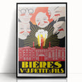 Vintage Advertising Poster: Bières V. Petit & Fils Retro Wall Art