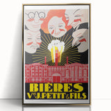 Vintage Advertising Poster: Bières V. Petit & Fils Retro Wall Art