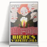 Vintage Advertising Poster: Bières V. Petit & Fils Retro Wall Art