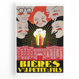 Vintage Advertising Poster: Bières V. Petit & Fils Retro Wall Art