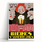 Vintage Advertising Poster: Bières V. Petit & Fils Retro Wall Art