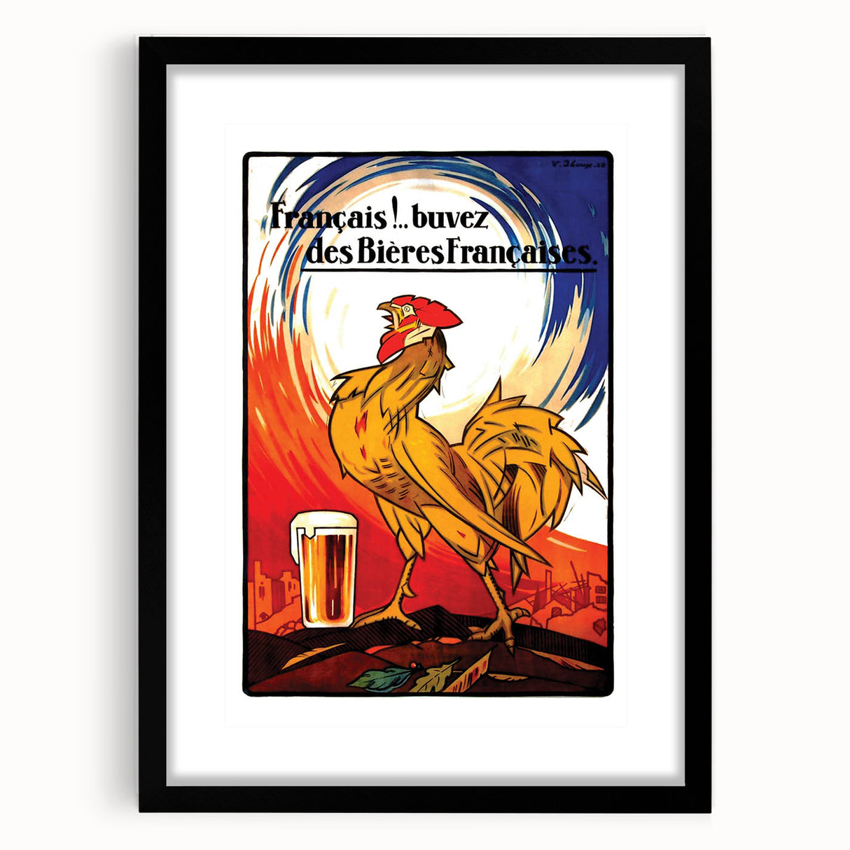 Vintage Advertising Poster: Français Buvez des Bières Françaises