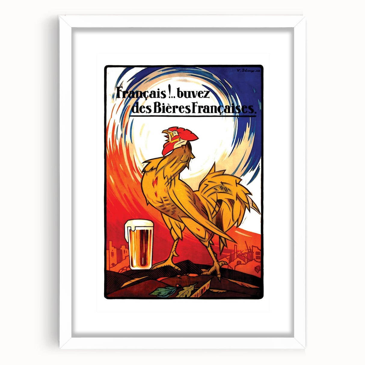 Vintage Advertising Poster: Français Buvez des Bières Françaises