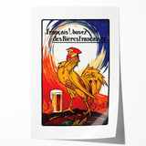 Vintage Advertising Poster: Français Buvez des Bières Françaises