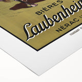 Vintage Advertising Poster: Bières Laubenheimer Retro Wall Art