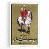 Vintage Advertising Poster: Bières Laubenheimer Retro Wall Art
