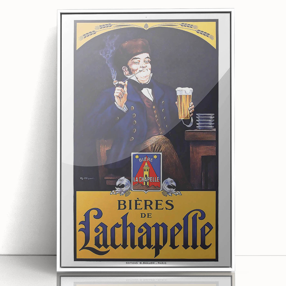 Vintage Advertising Poster: Bières de La Chapelle Retro Wall Art