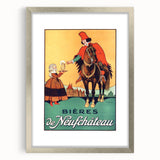 Vintage Advertising Poster: Bières de Neufchâteau Retro Wall Art