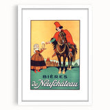 Vintage Advertising Poster: Bières de Neufchâteau Retro Wall Art