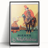 Vintage Advertising Poster: Bières de Neufchâteau Retro Wall Art