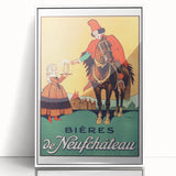 Vintage Advertising Poster: Bières de Neufchâteau Retro Wall Art