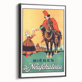 Vintage Advertising Poster: Bières de Neufchâteau Retro Wall Art