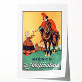 Vintage Advertising Poster: Bières de Neufchâteau Retro Wall Art