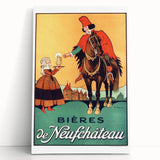 Vintage Advertising Poster: Bières de Neufchâteau Retro Wall Art