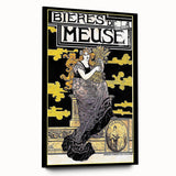 Vintage Advertising Poster: Bières de la Meuse Retro Wall Art