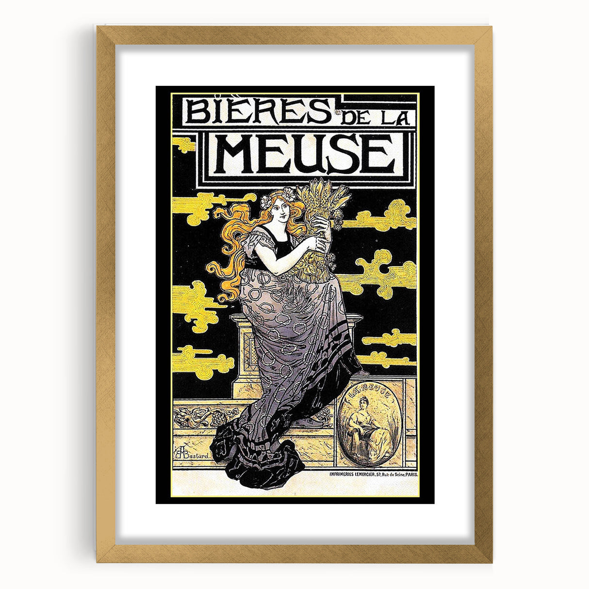 Vintage Advertising Poster: Bières de la Meuse Retro Wall Art