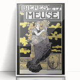 Vintage Advertising Poster: Bières de la Meuse Retro Wall Art