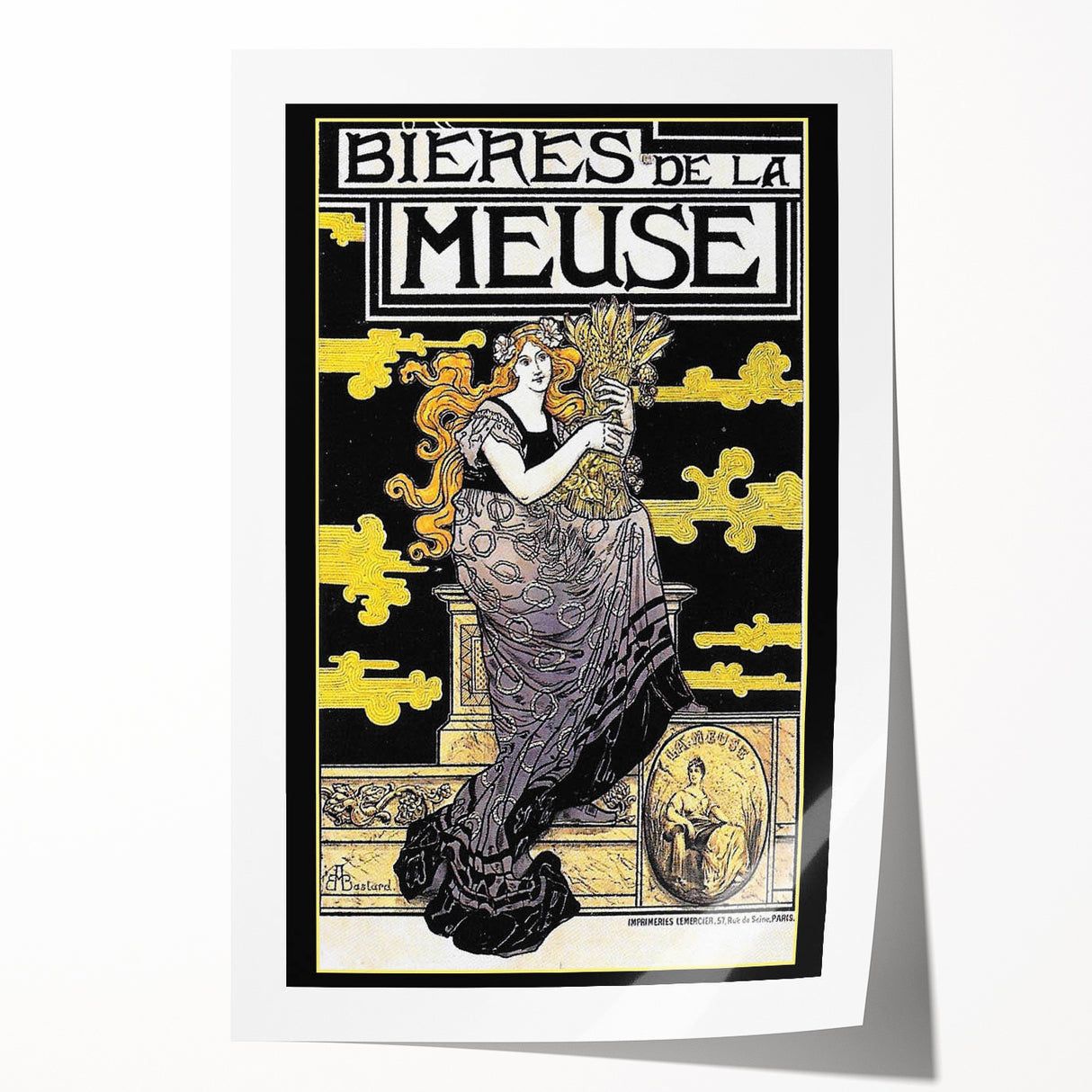 Vintage Advertising Poster: Bières de la Meuse Retro Wall Art