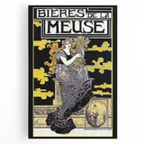 Vintage Advertising Poster: Bières de la Meuse Retro Wall Art