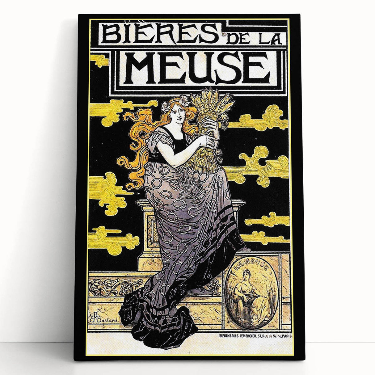 Vintage Advertising Poster: Bières de la Meuse Retro Wall Art