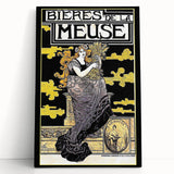 Vintage Advertising Poster: Bières de la Meuse Retro Wall Art