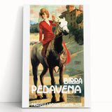 Vintage Advertising Poster: Birra Pedavena Retro Wall Art