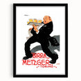 Vintage Advertising Poster: Birra Metzger Torino Retro Wall Art