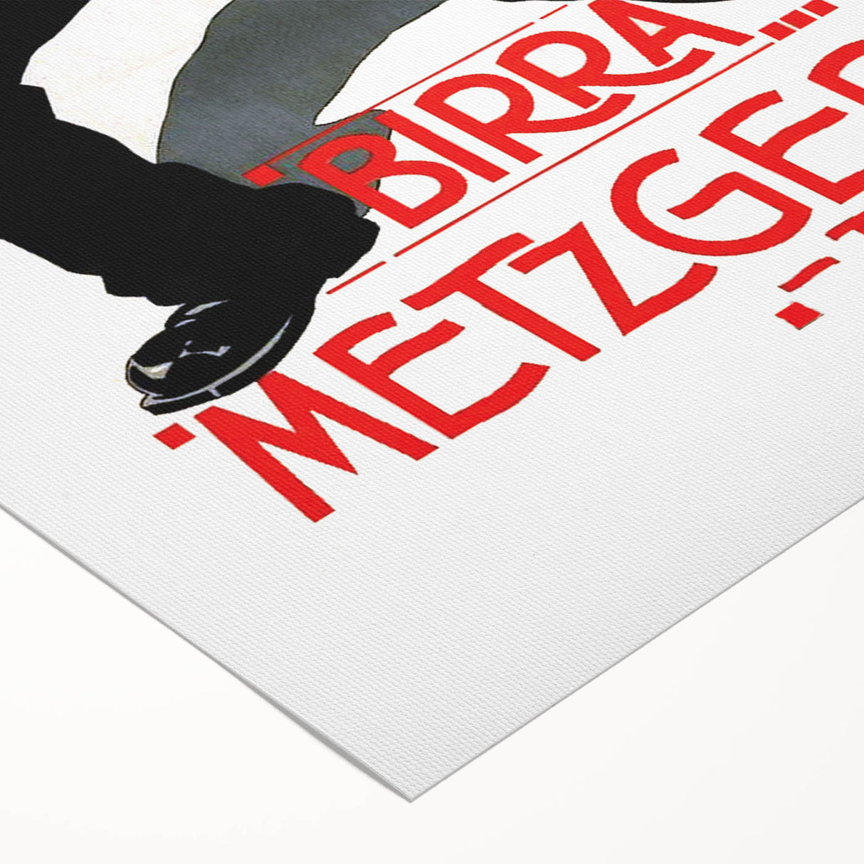 Vintage Advertising Poster: Birra Metzger Torino Retro Wall Art