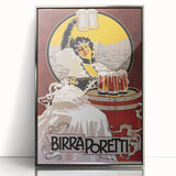 Vintage Advertising Poster: Birra Poretti Retro Wall Art