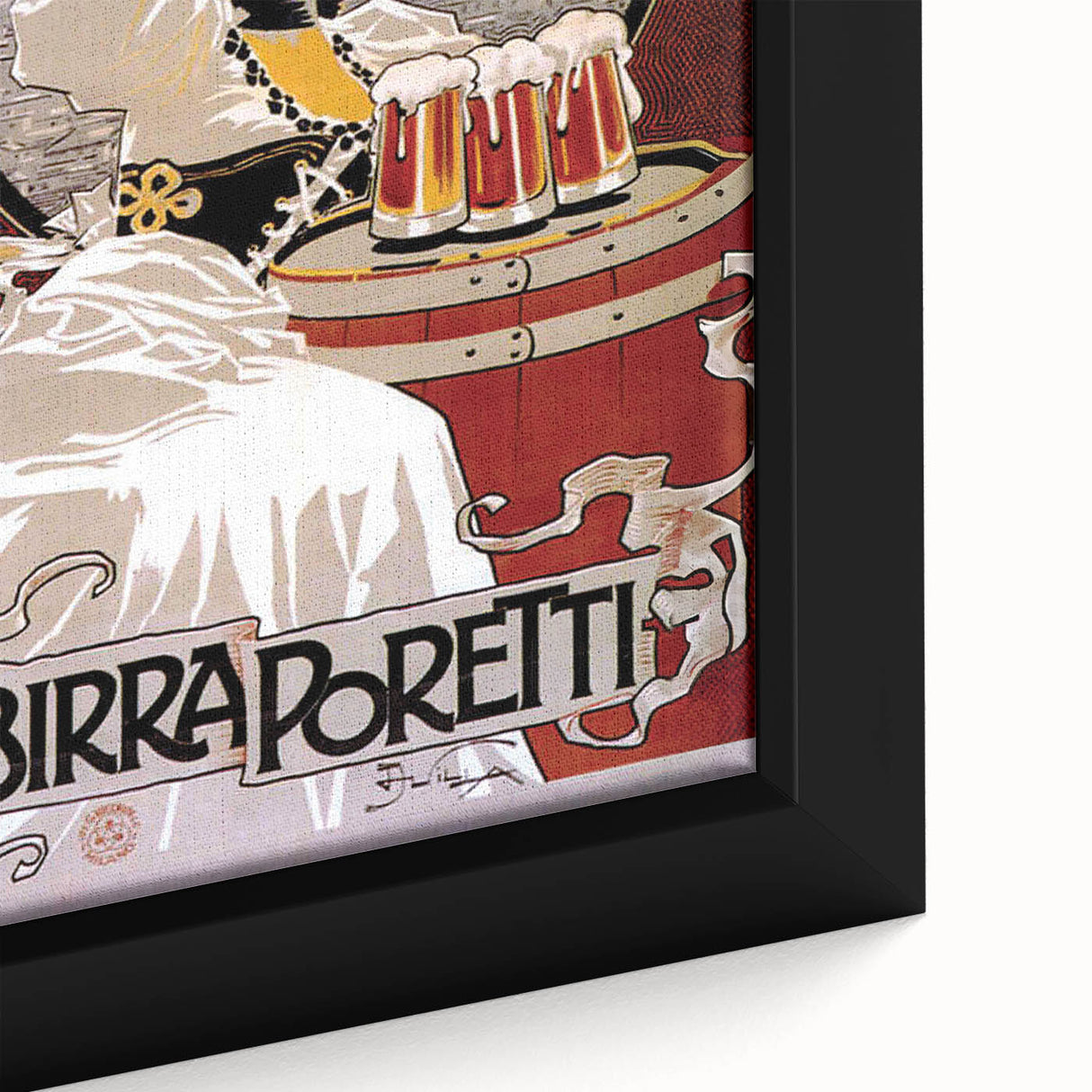 Vintage Advertising Poster: Birra Poretti Retro Wall Art