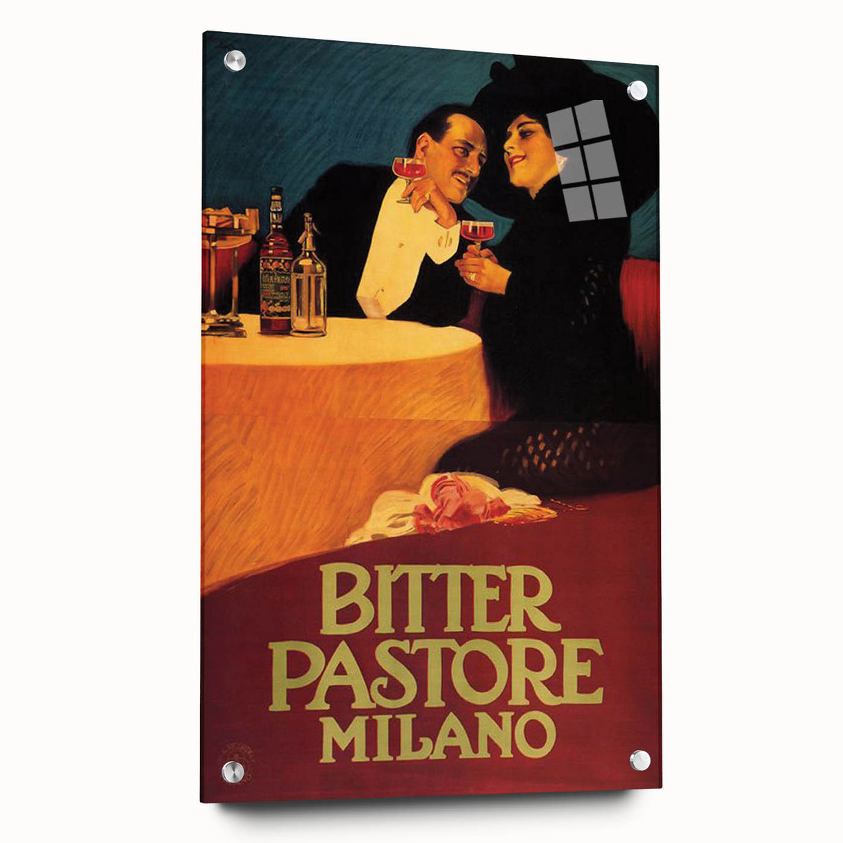 Vintage Advertising Poster: Bitter Pastore Milano Retro Wall Art