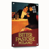 Vintage Advertising Poster: Bitter Pastore Milano Retro Wall Art