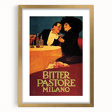 Vintage Advertising Poster: Bitter Pastore Milano Retro Wall Art