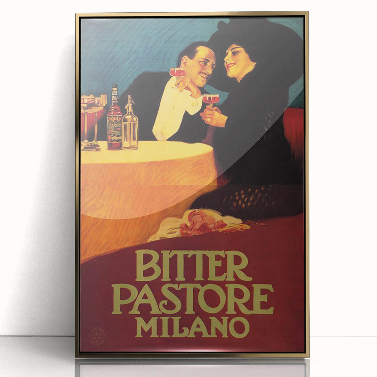 Vintage Advertising Poster: Bitter Pastore Milano Retro Wall Art