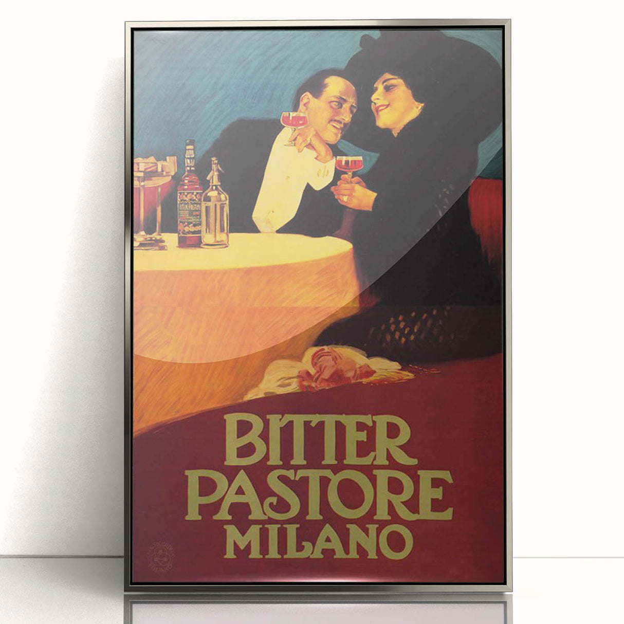 Vintage Advertising Poster: Bitter Pastore Milano Retro Wall Art