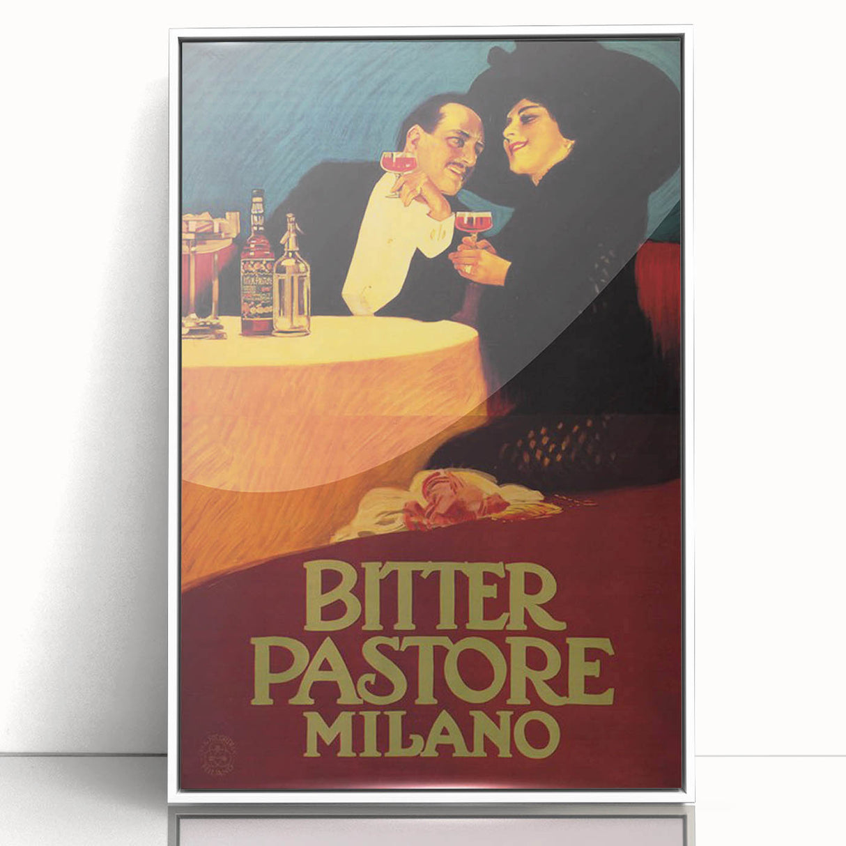 Vintage Advertising Poster: Bitter Pastore Milano Retro Wall Art