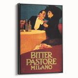 Vintage Advertising Poster: Bitter Pastore Milano Retro Wall Art