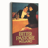 Vintage Advertising Poster: Bitter Pastore Milano Retro Wall Art