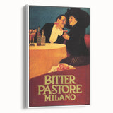 Vintage Advertising Poster: Bitter Pastore Milano Retro Wall Art