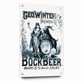 Vintage Advertising Poster: Geo. Winter Bock Beer Retro Wall Art