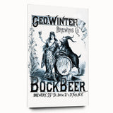 Vintage Advertising Poster: Geo. Winter Bock Beer Retro Wall Art