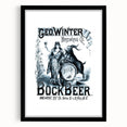 Vintage Advertising Poster: Geo. Winter Bock Beer Retro Wall Art