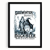 Vintage Advertising Poster: Geo. Winter Bock Beer Retro Wall Art