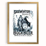 Vintage Advertising Poster: Geo. Winter Bock Beer Retro Wall Art